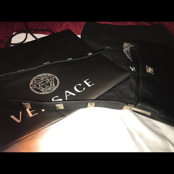 Gianni Versace Handbag with Studded Strap - Picture 6 of 8